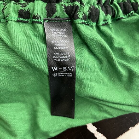 2/$30 White House Black Market Speckled Animal Print Cinched Blouse Green #8978 - Picture 6 of 7